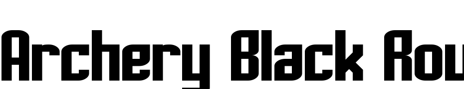 Archery Black Rounded Font Download Free